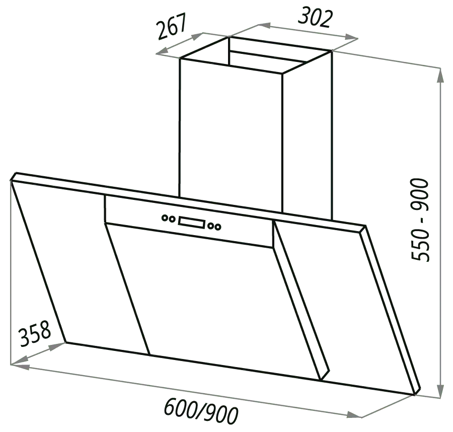Вытяжка Maunfeld GLORIA 60 BLACK GLASS B — фото 15