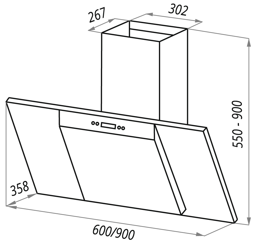 Вытяжка Maunfeld GLORIA 60 INOX GLASS B — фото 15