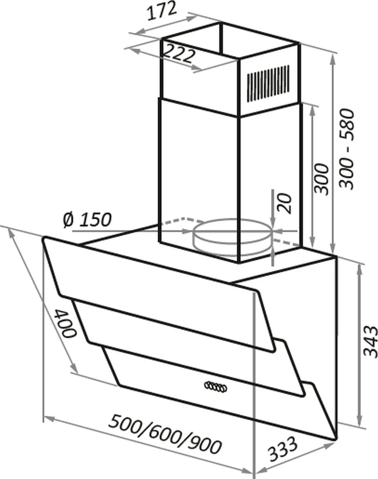 Вытяжка Maunfeld CASCADA PUSH 60 Glass White — фото 16