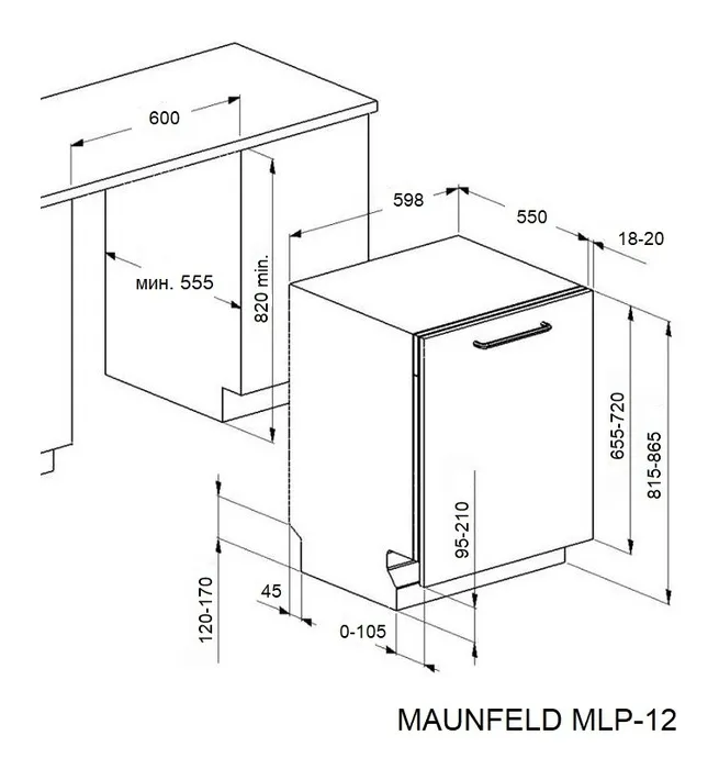 Посудомоечная машина Maunfeld MLP-12IMR — фото 17