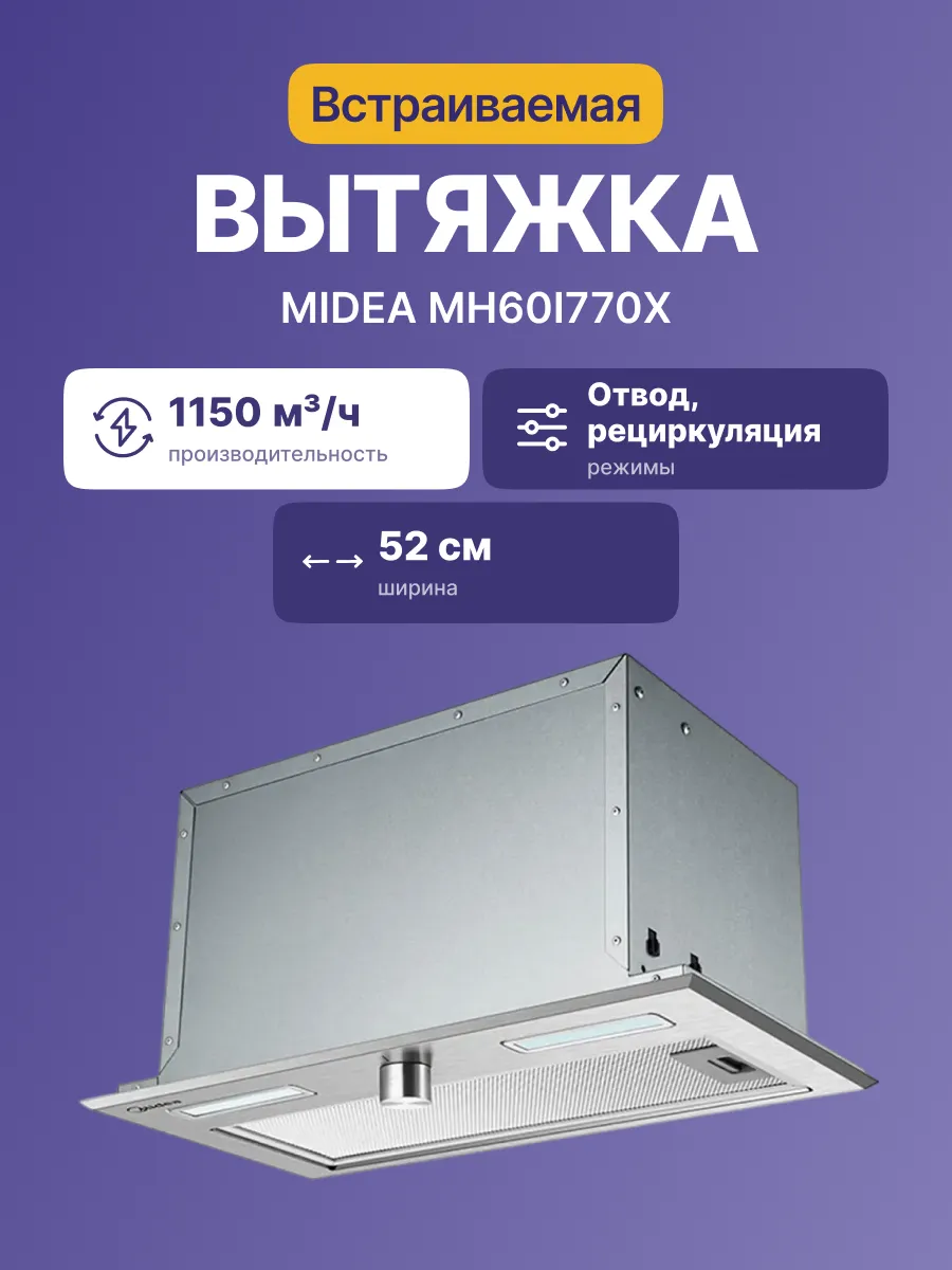 Вытяжка Midea MH60I770X — фото 2