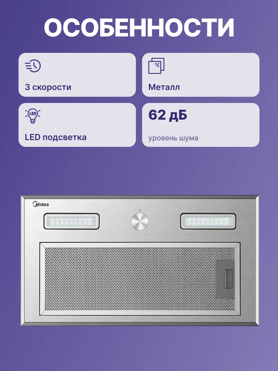 Вытяжка Midea MH60I770X — фото 3