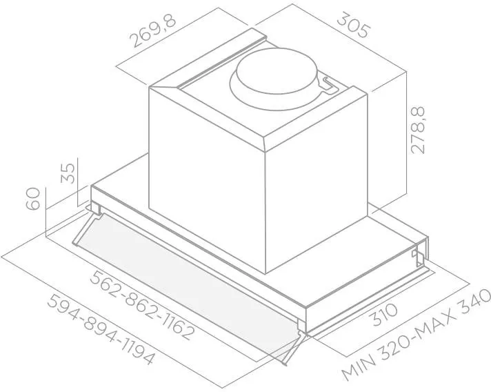 Вытяжка Elica BOXIN DRY IX/A/60-PRF0181274 — фото 3