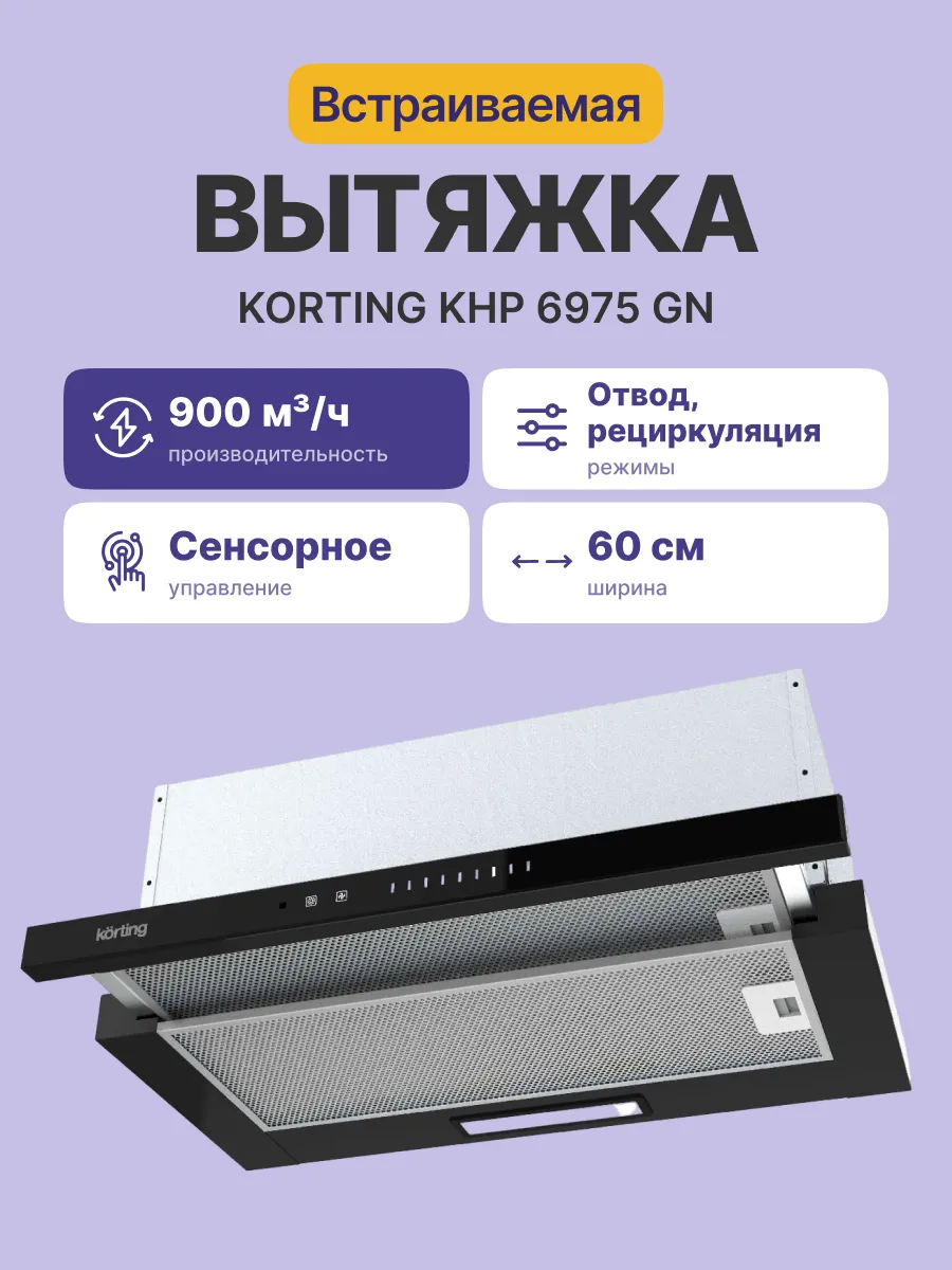 Вытяжка Korting KHP 6975 GN — фото 2