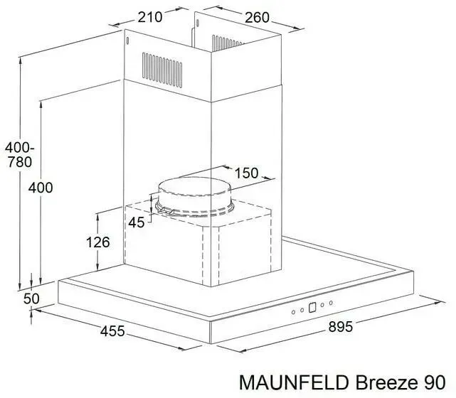 Вытяжка Maunfeld Breeze 90 Inox — фото 10