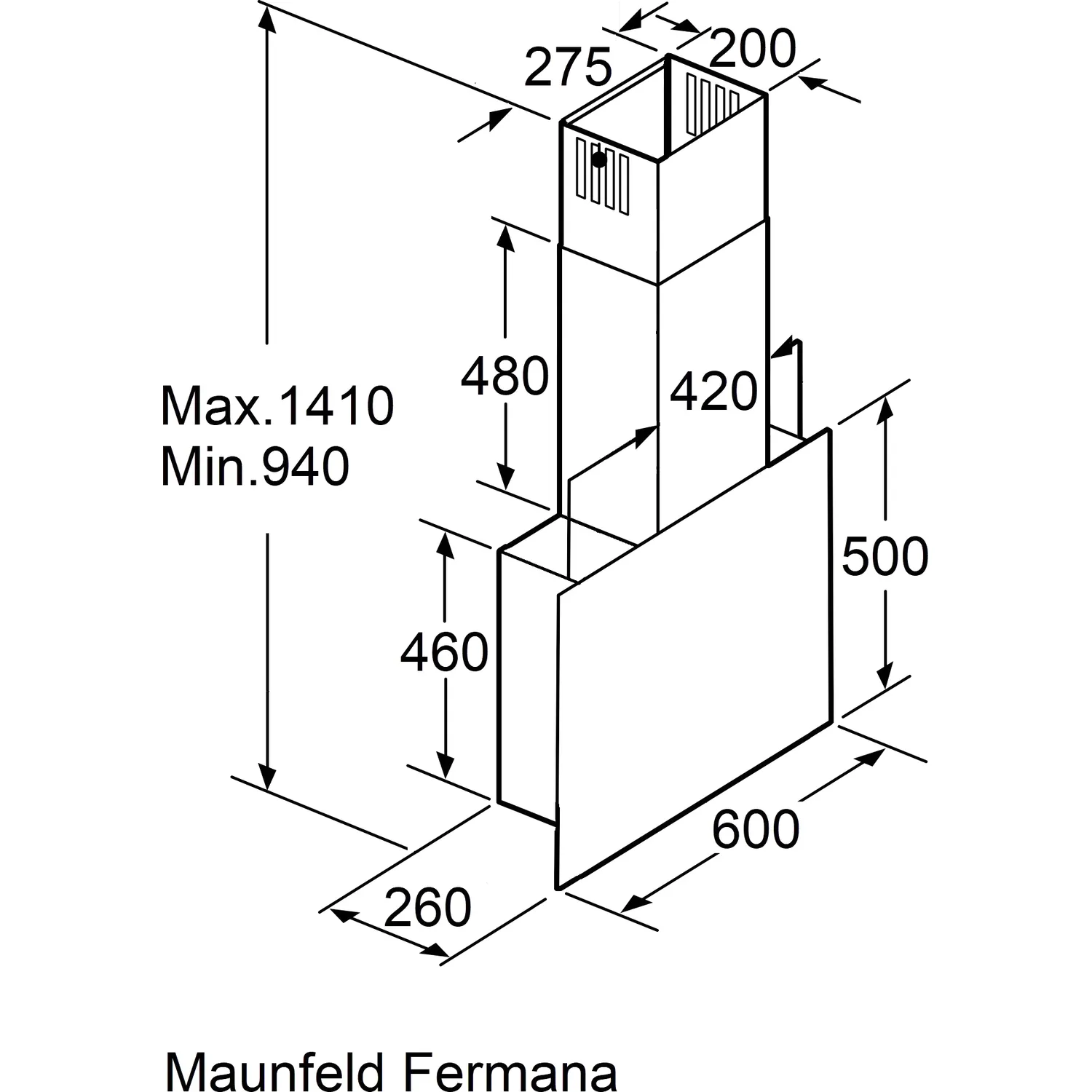 Вытяжка Maunfeld Fermana 60 gold — фото 8