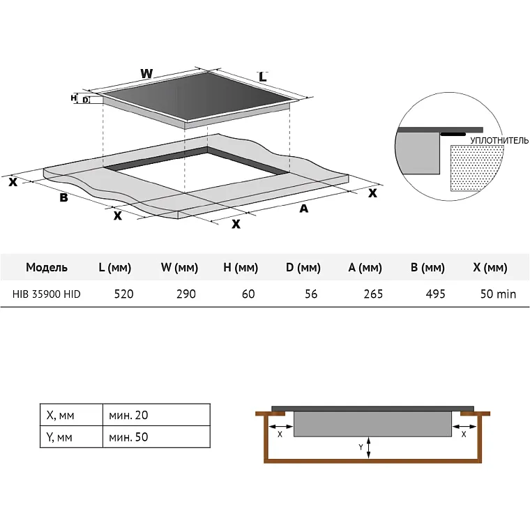 Варочная панель Korting HIB 35900 HID — фото 2