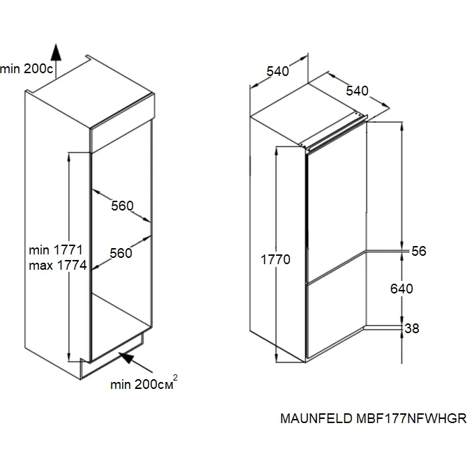 Холодильник Maunfeld MBF177NFWHGR Inverter — фото 8