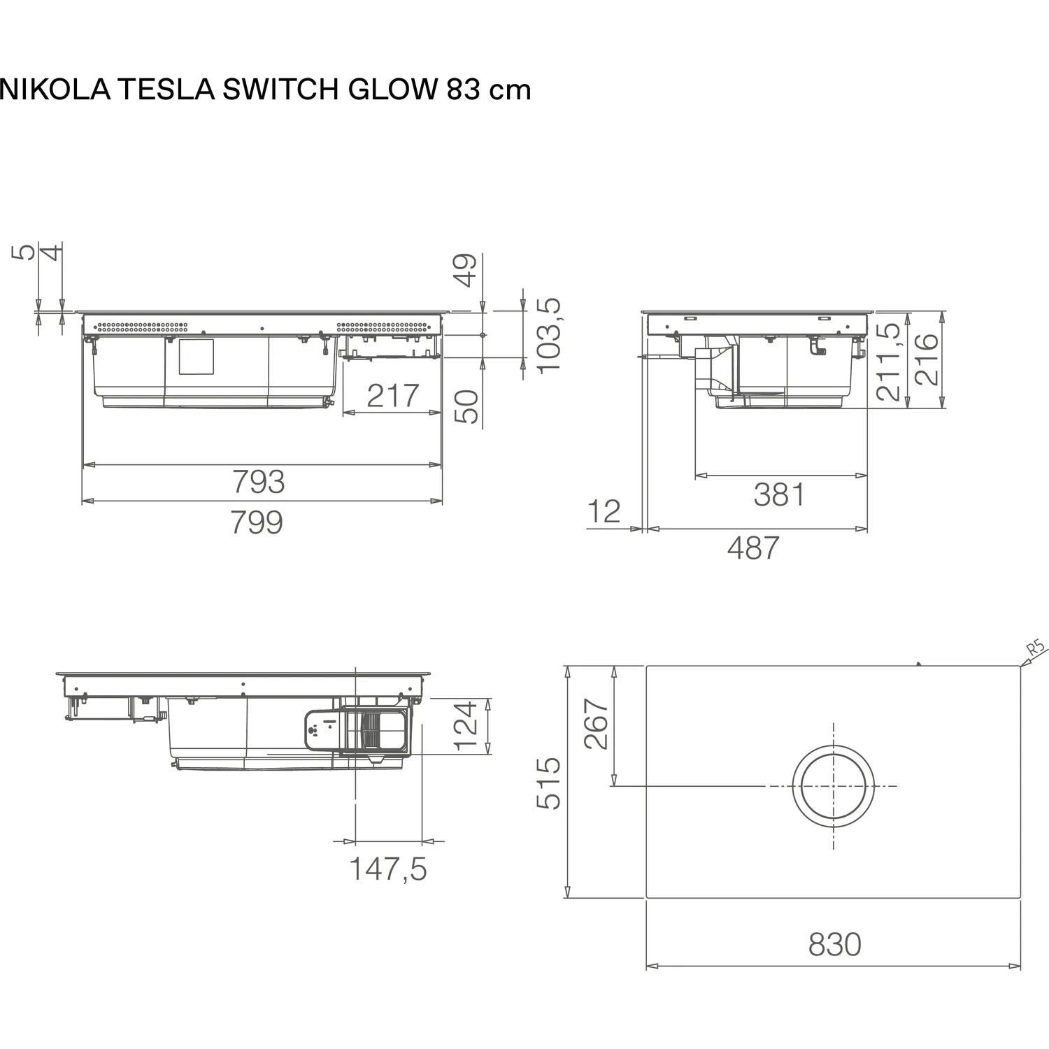 Варочная панель Elica NIKOLATESLA SWITCH GLOW EVO BL/A/83-PRF0196335 — фото 4