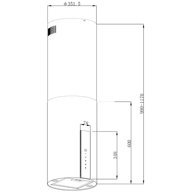 Вытяжка Korting KHA 35808 DW Cylinder — фото 2