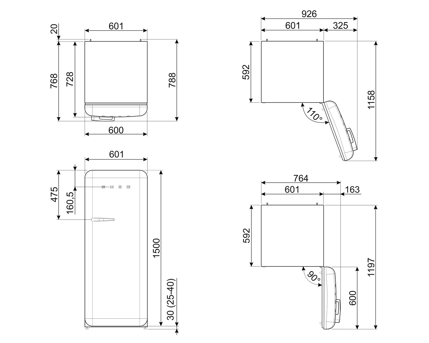 Холодильник SMEG FAB28RWH6 — фото 11