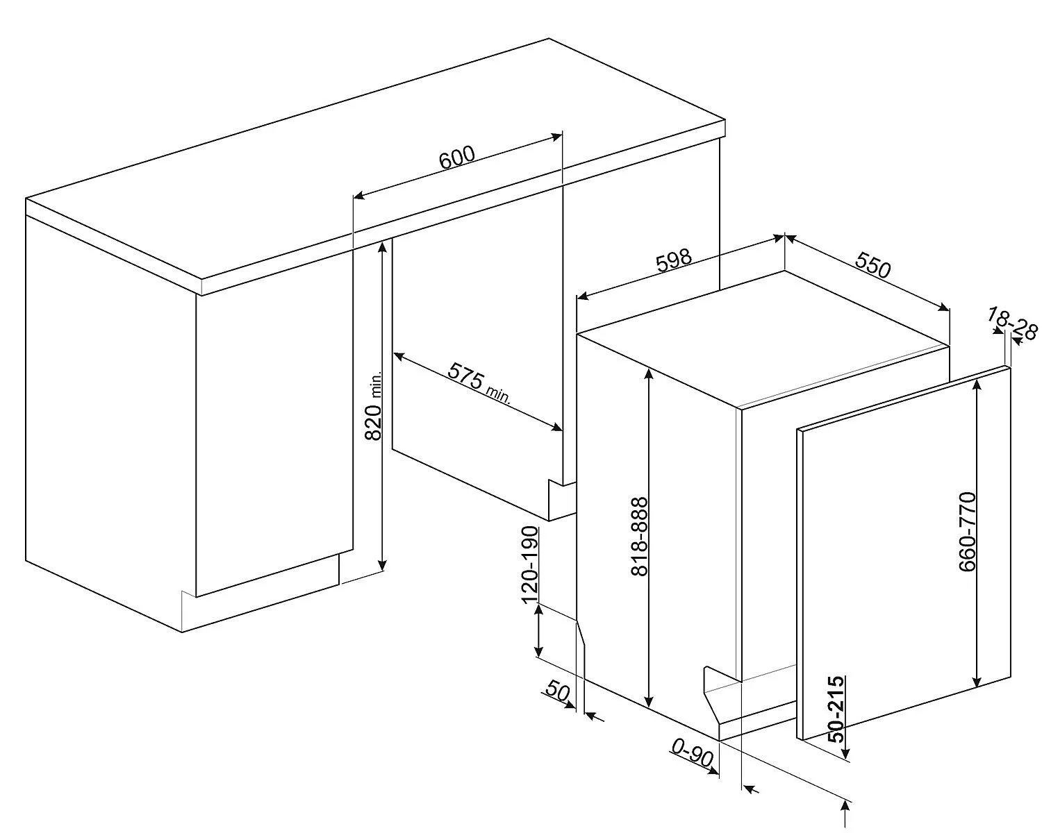 Посудомоечная машина SMEG STL5352C — фото 3