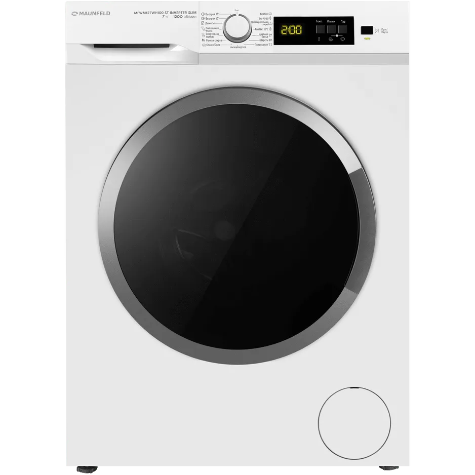 Стиральная машина Maunfeld MFWM127WH100 ST INVERTER SLIM