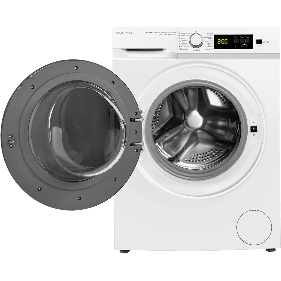Стиральная машина Maunfeld MFWM127WH100 ST INVERTER SLIM — фото 7